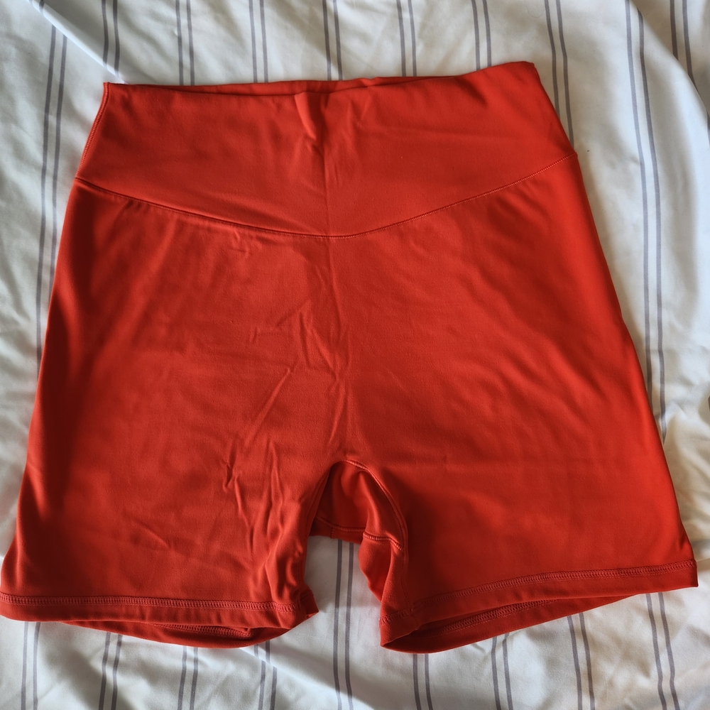 Women's Vibrant Red Bike Shorts